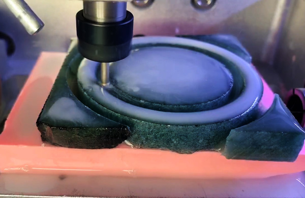 全自動玉石雕刻機 翡翠手鐲雕刻案例過程視頻